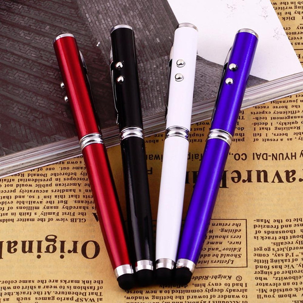 30pcs 4 in 1 Laser Pointer LED Torch Touch Screen Stylus Ball Pen for iPhone for Ipad for Samsung Portable