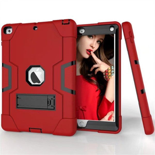 For New iPad 9.7 Case 2017 Tablet Pc Case For iPad Robot Kickstand Case Pc Tpu Silicone Hybrid Shockproof Protective Cover