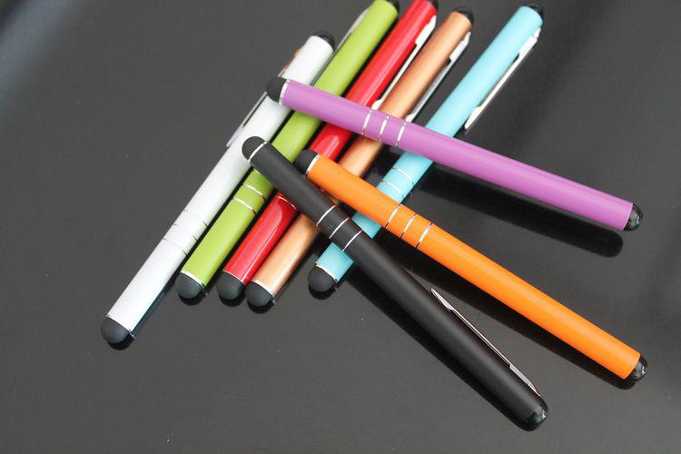 Metal Universal Capacitive Stylus Touch Pen for iPhone iPad Tablet PC Cellphone with clip via DHL 2000pcs/lot