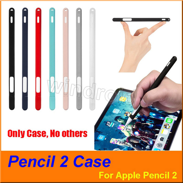 For Apple Pencil 2 Case iPad Pro Pencil case Tablet Touch Stylus Pen Protective Cover Pouch Portable soft Silicon Case colorful cheapest