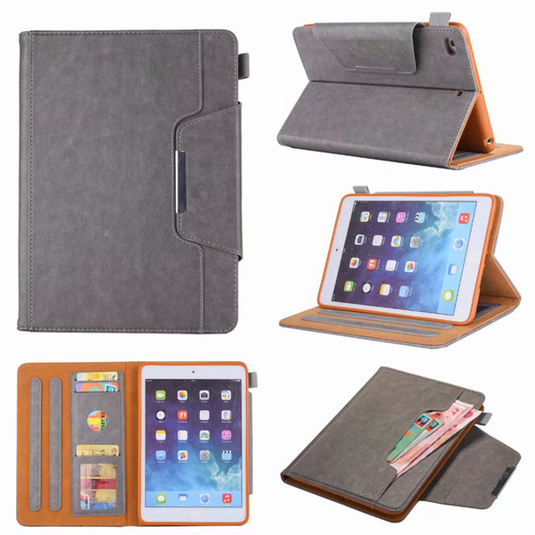 For Apple iPad Mini 1 2 3,4,Ipad 2 3 4, 5 6 Air 2 9.7'',2017 2018 Leather Wallet PU Luxury Bling Cash Money Pocket Card Slot Case Skin Cover