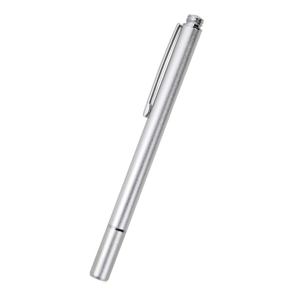 New s 12.5cm Fine Point Round Thin Tip Capacitive Stylus Pen Tablet Stylus Pen For iPad 2/3/4/air/mini High Quality - Sliver