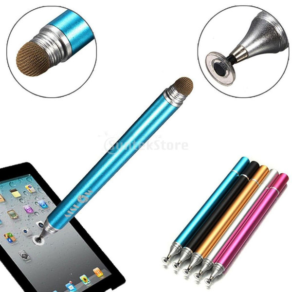 Wholesale-2 in1 Precision Disc Capacitive Resistive Stylus Touch Click Pen Kit Case for iPhone/ Samsung/ iPad Mobile Cellphone Tablet