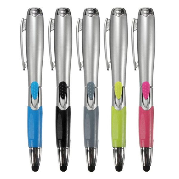 New 3 in 1 Capacitive Touch Screen Stylus Pen + Ballpoint Pen + LED Flashlight for Office for Pad Tablet/Phone