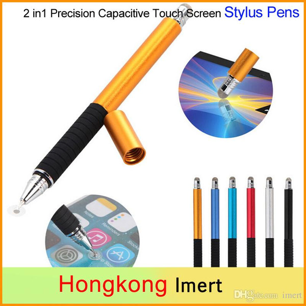 2 in 1 Multifunction Fine Point Round Thin Tip Touch Screen Pen Capacitive Stylus Pen forTablet iPad For iPhone 7