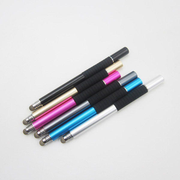 computer shop gifts grip 2 In 1 drawing Fiber Fine Dick Precision Series Disc Sucker Capacity Stylus pen Touch Pen For Phone Pad Tablet PC