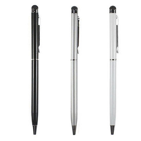 Wholesale- 30 PCS/10 Lots 2 in 1 Metal Capacitive Touch Screen Stylus Ballpoint Pen for Pad Tablet/Phone Wholesale