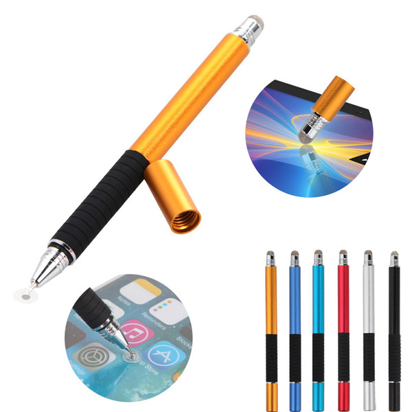 2 in 1 Multifunction Fine Point Round Thin Tip Touch Screen Pen Capacitive Stylus Pen For Smart Phone Tablet For iPad For iPhone