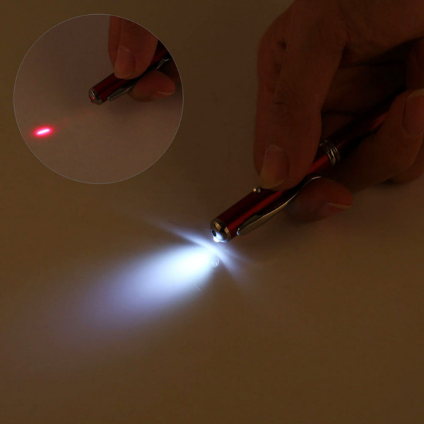 4 in 1 Capacitive Pen Touch Screen Ballpoint Pens LED Light With Laser Pointer For Tablet