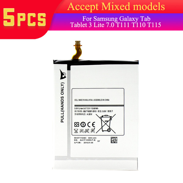 5pcs EB-BT115ABC EB-BT115ABE Li-ion Replacement Battery For Samsung Galaxy Tab Tablet 3 Lite 7.0 3G T111 T110 T115 High quality Akku