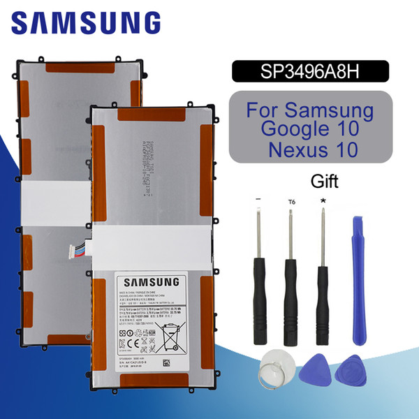 SAMSUNG Original Replacement Tablet Battery SP3496A8H 9000mAh For Samsung Google Nexus 10 GT-P8110 HA32ARB Gennine Battery+Tools