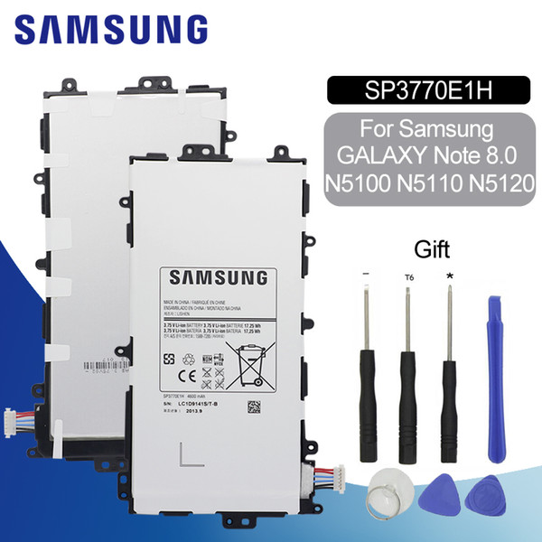 SAMSUNG Tablet Battery SP3770E1H For Samsung Galaxy Note 8.0 N5100 N5110 N5120 Replacement Battery 4600mAh