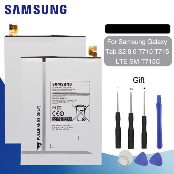 SAMSUNG Tablet Battery EB-BT710ABE For Samsung Galaxy Tab S2 8.0 T710 T715 LTE SM-T715C Replacement Battery 4000mAh