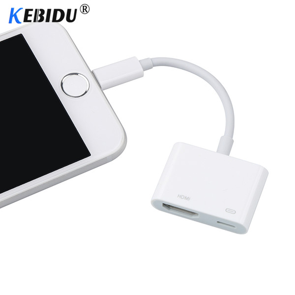 Kebidu Professional 8Pin to HDMI Cable Adapter Converter Digital AV Convert for iPhone 5 5C 5S SE 6 6S 7 Plus iPad iPod T0.11