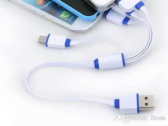 Multi function 4 in 1 USB Power Bank Cell Phone Quick Charging Cable For Tablet PC Mobile Android Samsung HTC Micro usb V8 Mini V3 MP3