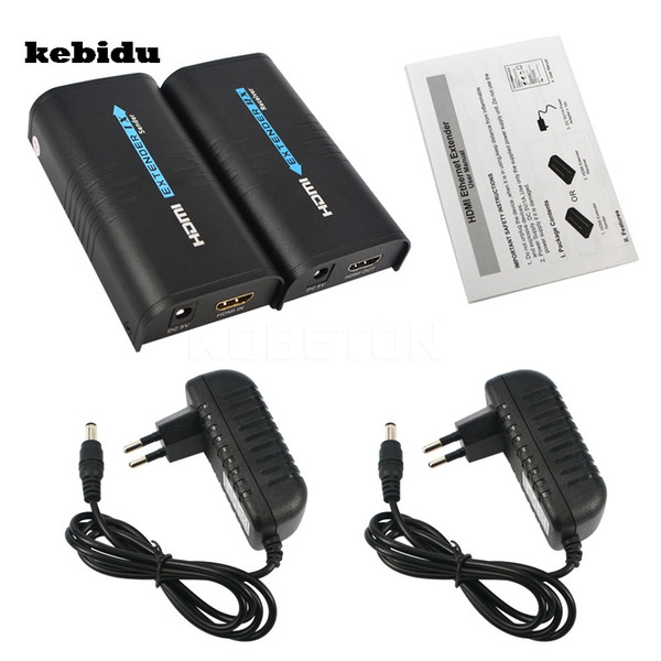 New Black 1080P Wireless HDMI Ethernet Network Transmitter Receiver Sender Extender TX RX 100M for Cat5 Cat6 Rj45 HDTV