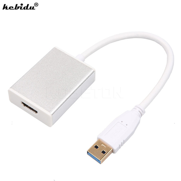 kebidu USB 3.0 To HDMI Adapter Converter Cable Multi Display Graphic Adapter For HDTV LCD PC Laptop Audio Video Cable