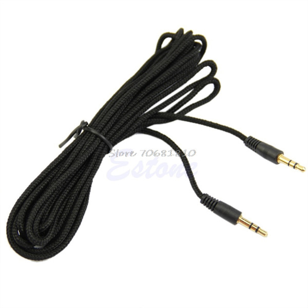 1.5M/3M/5M 3.5mm Car Aux Auxiliary Cord Male To Male Stereo Audio Cable For iPhone For iPod MP3