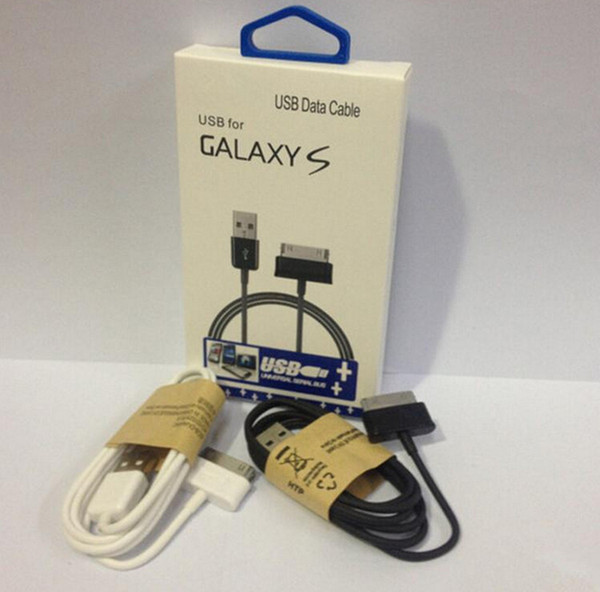 2015 hot USB Data Line Sync Charger Cable Adapter Cables with retail package for Samsung Galaxy Tab P1000 P7500 P6800 P6200 E066 N8000 DHL