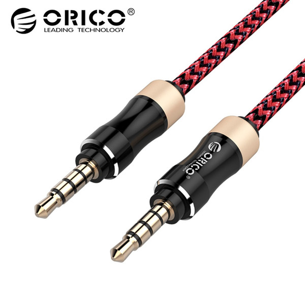 ORICO Professional 3.5mm Jack Nylon Audio Cables AUX Audio For Headphone Speaker Notebook Car Jack 100 CM Red (AM-PG2)