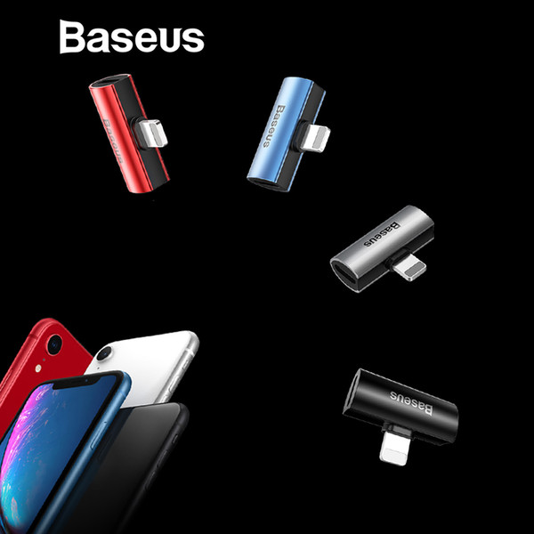 Baseus 2 in 1 Audio adapter For iPhone XR XS Max X Charging Adapter For iPhone 8 7 Plus Charging/Music Lightning