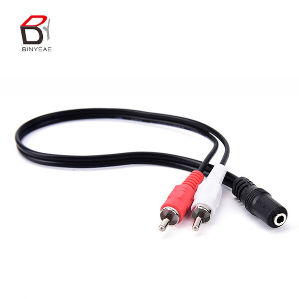 1pc 3.5mm Y Adapter Audio Cable Stereo Female Mini Jack to 2 RCA Male Adapter