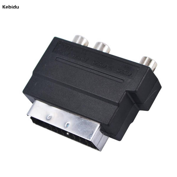 kebidu 2016 New Arrival Hot Selling RGB Scart to Composite RCA S-Video AV TV Audio Adapter Brand New Wholesale