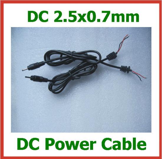 200pcs 2.5*0.7mm 2.5mm DC Power Cable for Tablet Charger 5V 9V 12V Cube U39GT U30GT2 U9GT5 Pipo M6 M8 M3 T7s T10s Power Supply Adapter Cable