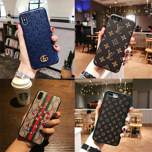 Luxury Leather Phone Cases For iPhone Xr Xs MAX 6 7 8 Plus Case Fashion Brand Soft Designer Phone Cases Cover