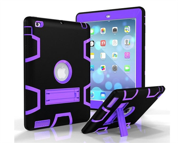 3 in 1 Hybrid Defender Case Robot Heavy Duty Shockproof Cover With Stander for iPad mini 1234 air air2 Pro LG Pad 2/3 Samsung Tab A E