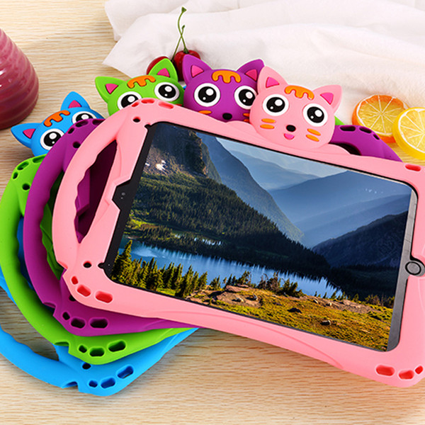 Applicable to 2017 2018 ipad case cute Air1 Air2 silicone shatter-resistant shockproof ipad5 cartoon ipad6 protective shell with lanyard