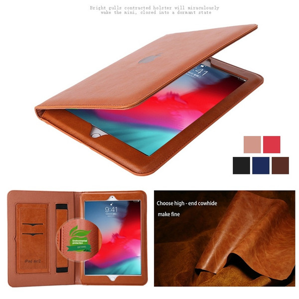 For ipad pro 11/12.9 2018 Genuine Leather smart Ultrathin cover case for iPad Mini1234/Air Air2/Pro10.5/Pro9.7/iPad 234/IPad Pro12.9/2017/2