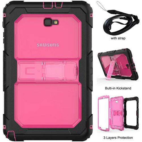 hybrid combo shockproof rubber rugged layers shoulder strap Protective case case shell for Samsung Galaxy Tab A 10.1 T580 T585