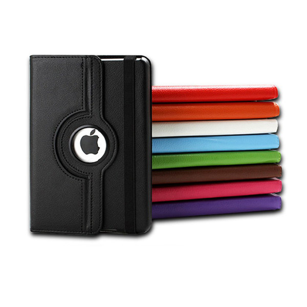 360 Degree Rotating Stand Smart Cover PU Leather Case for iPad 4th Generation Display /iPad 3/iPad 2/Ipad 9.7 Inch