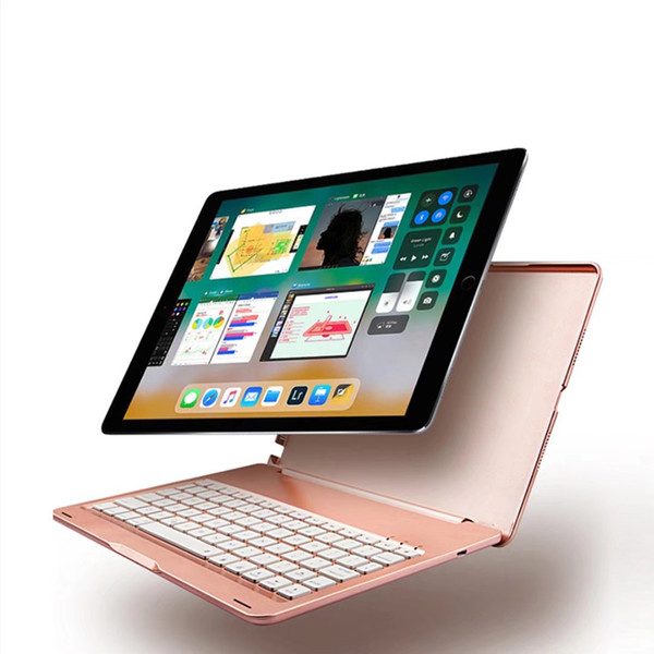 7 Colors LED Backlit Aluminum Metal Wireless Bluetooth Keyboard For Apple iPad Pro pro 10.5