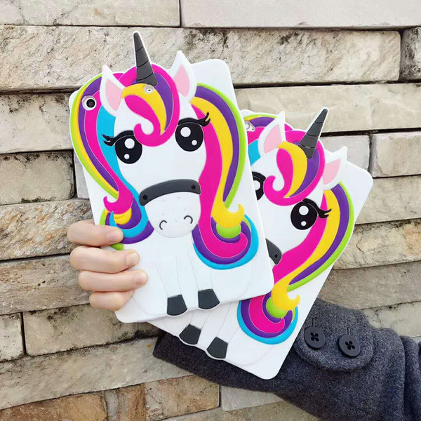 Pad Cases Cartoon Unicorn Fashion Tablet Protect Cover Soft Silicone Shell for 2/3/4/5/6 Children's Day Gift