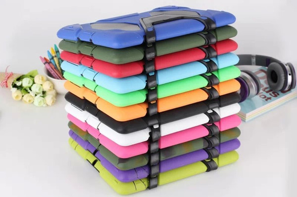 Extreme Military Survival silicone Heavy Dust Shock Proof Case Cover With stand holder For for iPad 2 3 4 5 6 mini 1 2 3 air air2