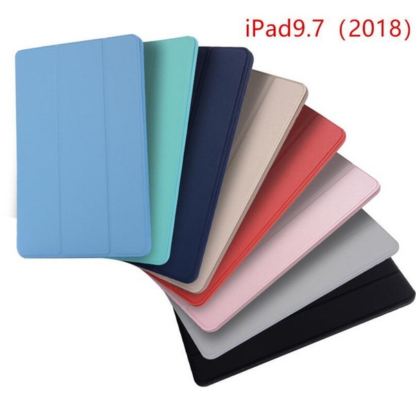 For New iPad Pro 9.7 2018 Magnetic Slim Leather Smart Case Flip Folding Folio Dissipate Heat Stand Cover Shockproof TPU Cases