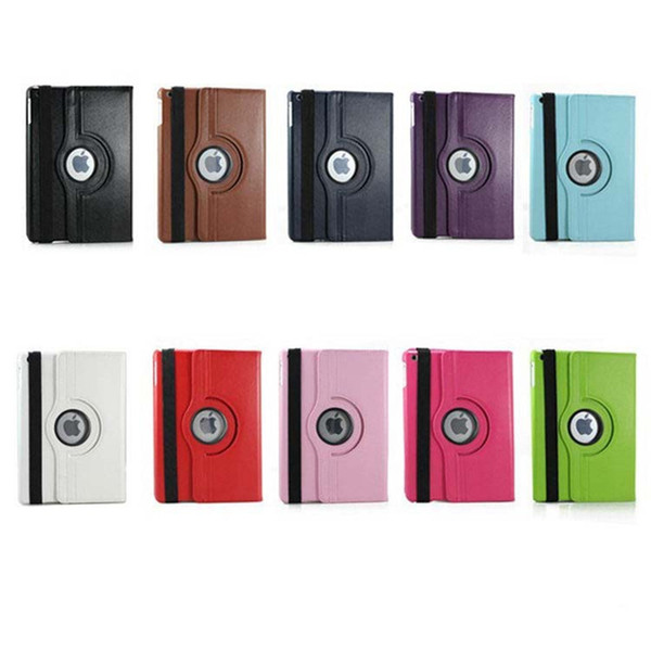 Tablet 360 Degree Rotating Case 10 PU Leather Stand Cover 7 8 9 inch Fold Flip Covers Built-in Card Buckle for Mini iPad