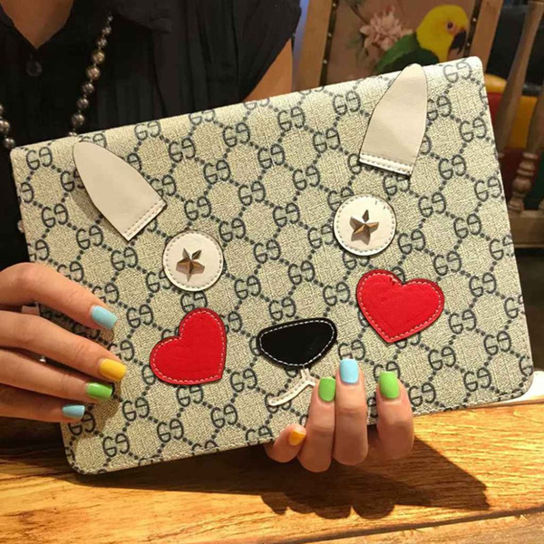 The Dog Cover Case For ipad 56789 air 1 2 pro 9.7 2017 2018 9.7 Case Embroidery Tablet Case For ipad air 1 2+Stylus Pen+Film.