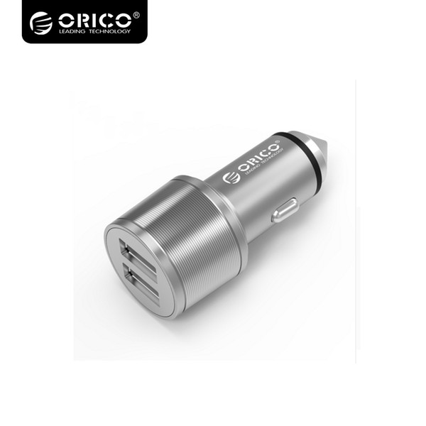 ORICO Aluminum 2 Ports 5V2.4 MAX Output 15.5W Mini Portable USB Travel Charger for Tablet PC MAC book Smartphone- Silver UCI-2U