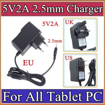 2019 5V 2A DC 2.5mm Plug Converter Wall Charger Power Supply Adapter for A13 A23 A33 A31S A64 7 9 10 inch Tablet PC EU US UK plug A-PD