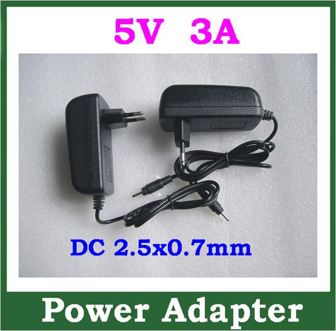 5pcs 5V 3A 2.5x0.7mm Power Adapter Supply for Quad Core Tablet PC Sanei N10 Ampe A10 Ainol Hero II Spark Eternal T7s T10s Chuwi V99 Charger