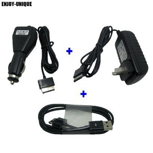 USB Date sync cable +Car charger +AC US adaptor power for Asus eee Pad Transformer TF300 TF300T TF700 TF700T TF201 TF101 SL101