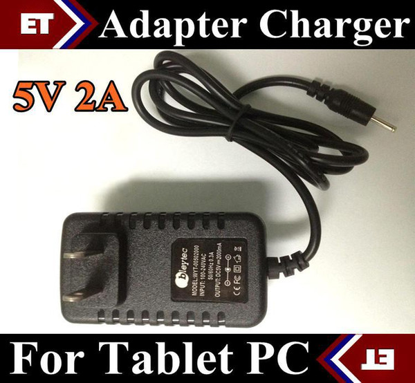 DHL 50pcs free shipping 5V 2A Wall Power Adapter Charger for tablet PC Allwinner A13 A23 Q88 TC4