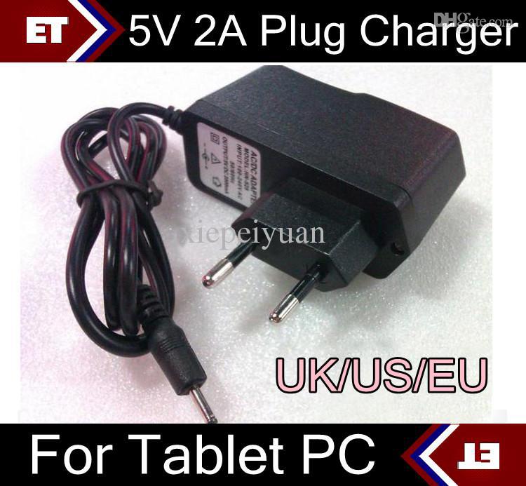 5V 2A DC 2.5mm EU US UK Plug Converter Charger Power Adapter for tablet PC Allwinner A23 A13 Q88 TC2