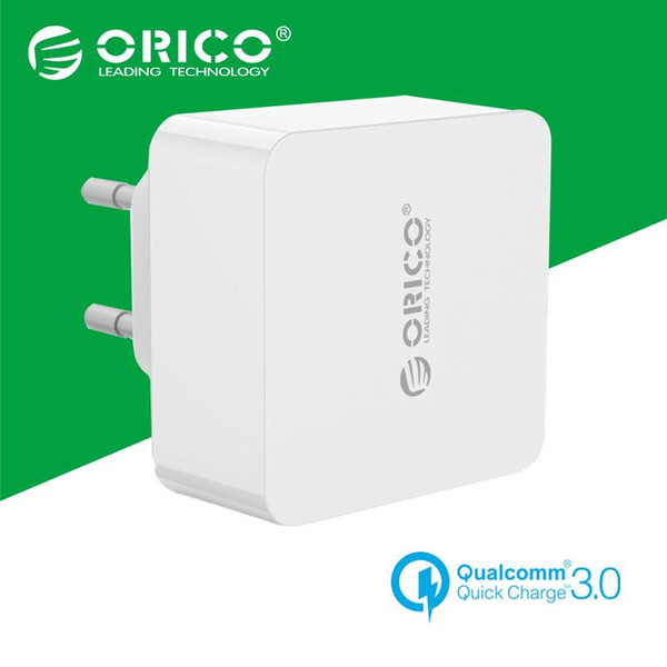 ORICO 1 Port Travel Wall Charger With Qualcomm Quick Charge 3.0 with 1m Free Micro USB Cable EU/US/UK Type Plug-White(QTW-1U)