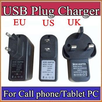 DHL 50pcs 5V 2a US/UK/EU plug AC Power adapter USB Charger for Tablet PC CCTV Camera C-PD