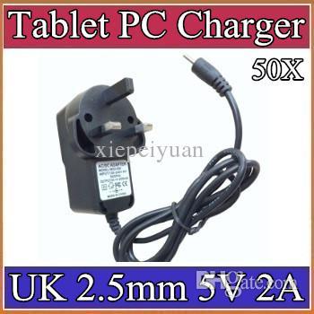 50X 2.5mm 5V 2A Charger Converter Power Adapter UK plug 100-240V AC 50/60Hz for 7