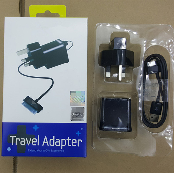 For Samsung Tablet Charger Set 5V 2A US EU UK plug Power Travel Adapter Home Wall Laptop Chargers for Galaxy Tab P1000 P5100 P3100 P6800